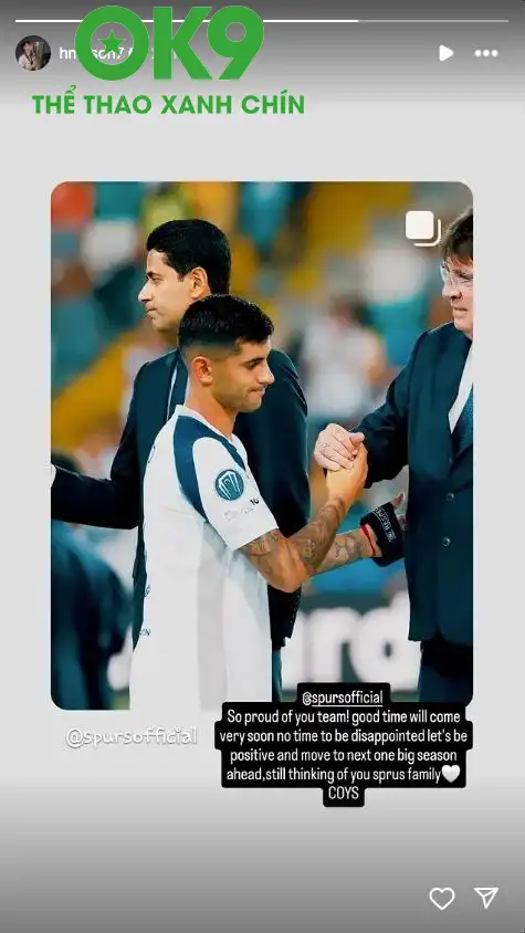 Động thái của Son Heung-min gửi đến những người đồng đội cũ tại Tottenham (Ảnh: Chụp màn hình). Động thái của Son Heung-min gửi đến những người đồng đội cũ tại Tottenham (Ảnh: Chụp màn hình).